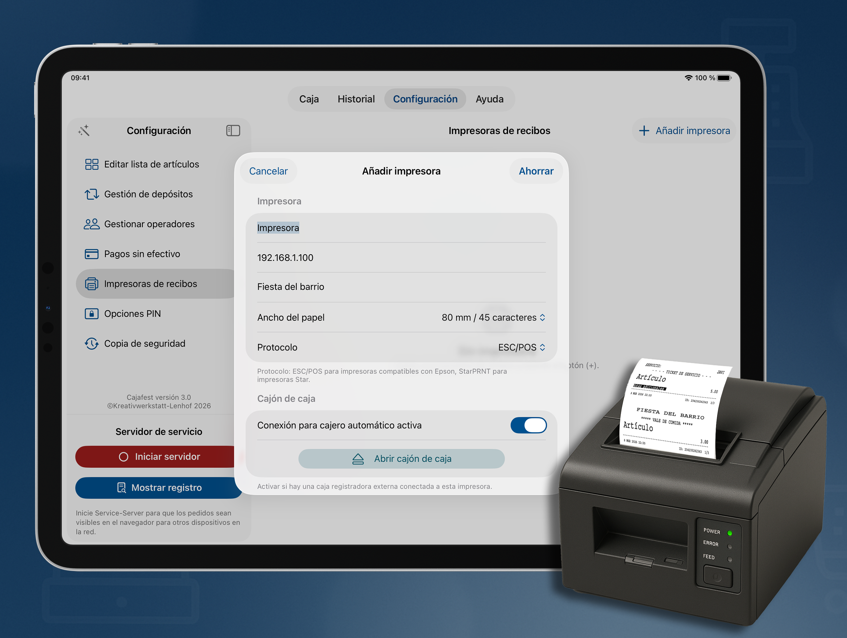 Impresión de recibos